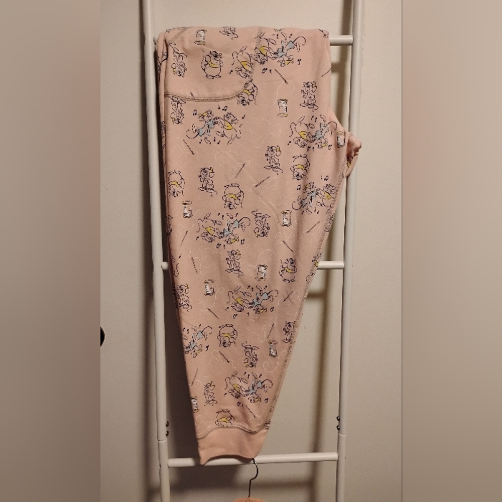 Disney Pale Pink Cinderella, Gus Gus & Jaq Sleepwear Joggers, Junior Size XXXL